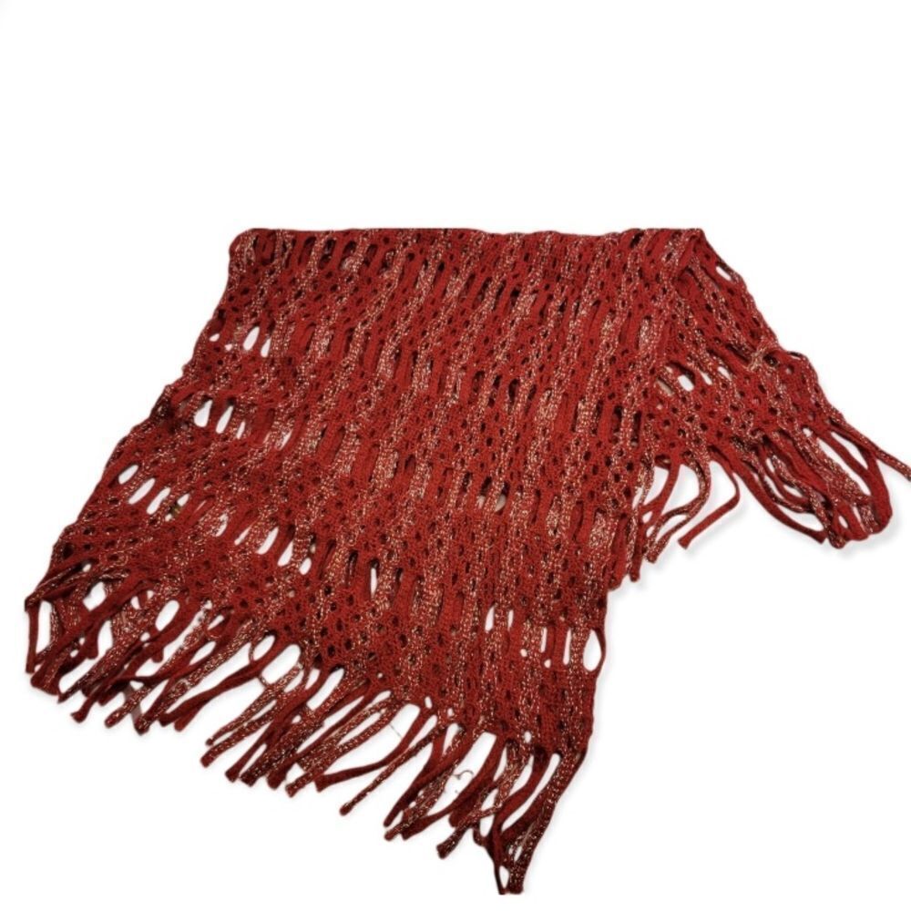 Infinity scarf red/silver